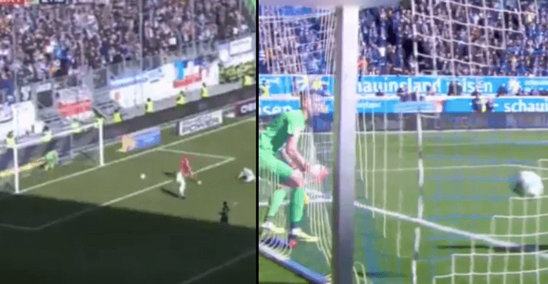 Incredible scenes as 2. Bundesliga goalkeeper ‘glitches’ and concedes after walking into his own goal Incredible scenes as 2. Bundesliga goalkeeper ‘glitches’ and concedes after walking into his own goal