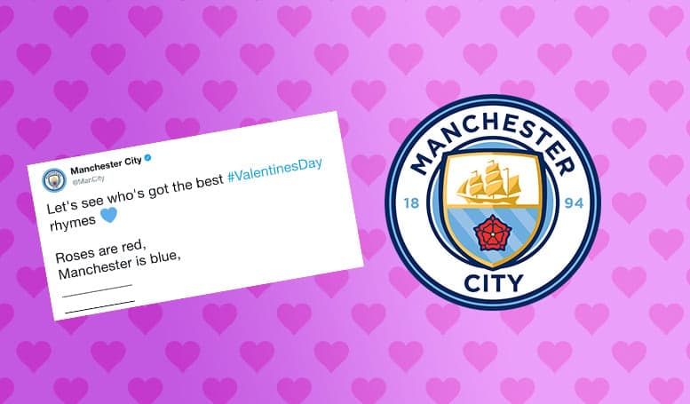 Manchester City’s request for Valentine’s Day poems goes as badly as you’d expect