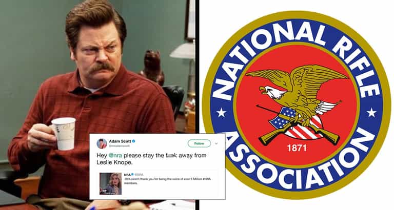 The cast of Parks and Recreation destroyed the NRA after it used a Leslie Knope gif on Twitter The cast of Parks and Recreation destroyed the NRA after it used a Leslie Knope gif on Twitter