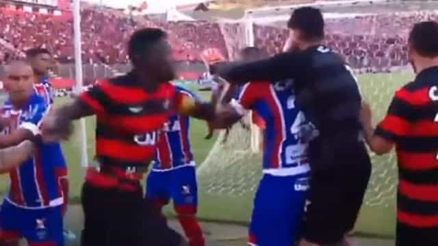Punches fly in Brazilian match as ridiculous number of red cards are dished out Punches fly in Brazilian match as ridiculous number of red cards are dished out