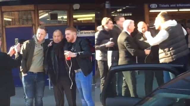 England coach Eddie Jones abused by Scottish fans moments after posing for selfies England coach Eddie Jones abused by Scottish fans moments after posing for selfies