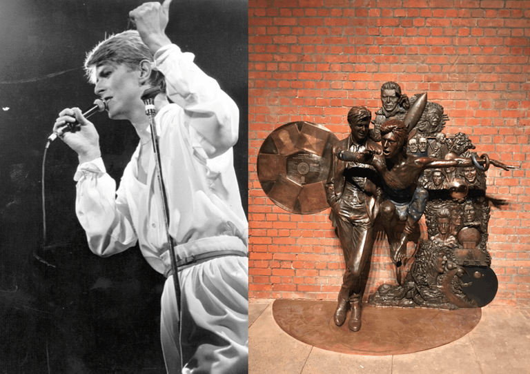 David Bowie statue unveiled, vandalised and restored, all in 48 hours David Bowie statue unveiled, vandalised and restored, all in 48 hours