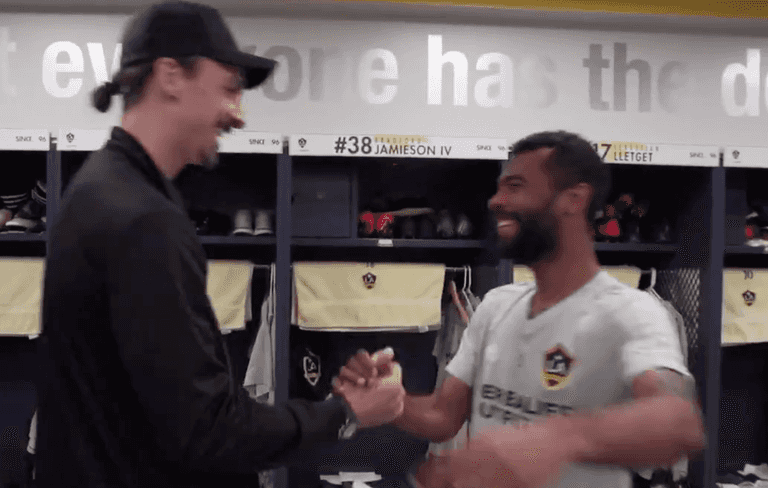 WATCH: Zlatan Ibrahimovic tells Ashley Cole he’s kept his word as he arrives at LA Galaxy WATCH: Zlatan Ibrahimovic tells Ashley Cole he’s kept his word as he arrives at LA Galaxy
