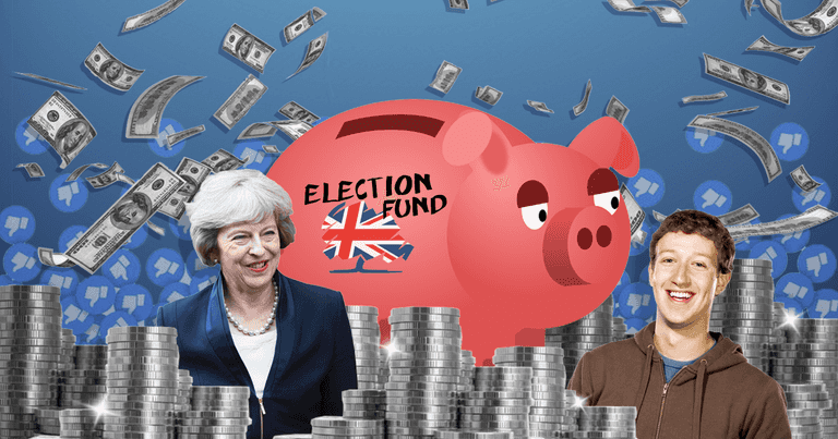 The Conservative party were spending £100,000 a day on Facebook advertising during the 2017 general election The Conservative party were spending £100,000 a day on Facebook advertising during the 2017 general election