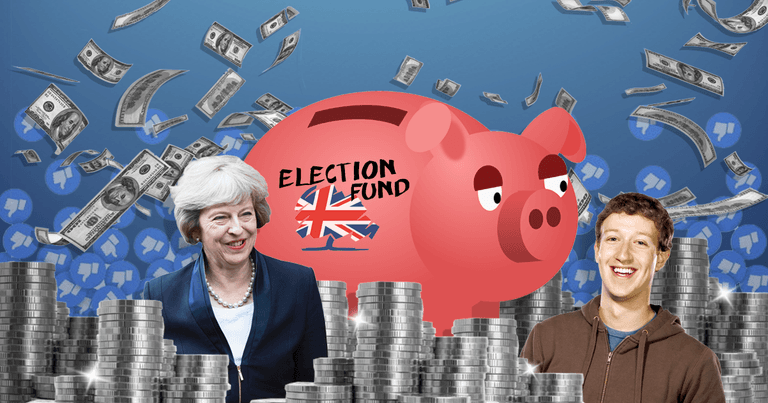 The Conservative party were spending £100,000 a day on Facebook advertising during the 2017 general election The Conservative party were spending £100,000 a day on Facebook advertising during the 2017 general election