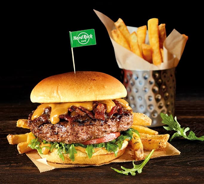 Hard Rock Cafe are doing a Guinness burger and it’s half price if you’re Irish!