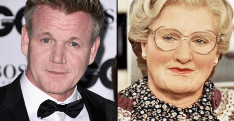 Gordon Ramsay dresses up as Mrs. Doubtfire on children’s TV and looks scarily convincing Gordon Ramsay dresses up as Mrs. Doubtfire on children’s TV and looks scarily convincing