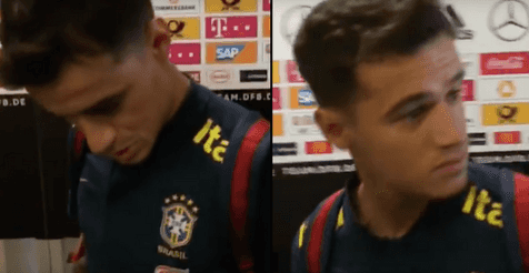 Coutinho is really not impressed with Liverpool fans after being shown the Salah chant Coutinho is really not impressed with Liverpool fans after being shown the Salah chant