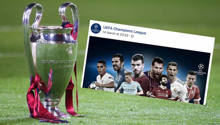 Picture posted by Champions League Facebook page ‘revealed’ quarter-final draw before it was made Picture posted by Champions League Facebook page ‘revealed’ quarter-final draw before it was made