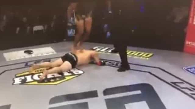 Unsporting front flip on to semi-conscious opponent gets fighter disqualified Unsporting front flip on to semi-conscious opponent gets fighter disqualified