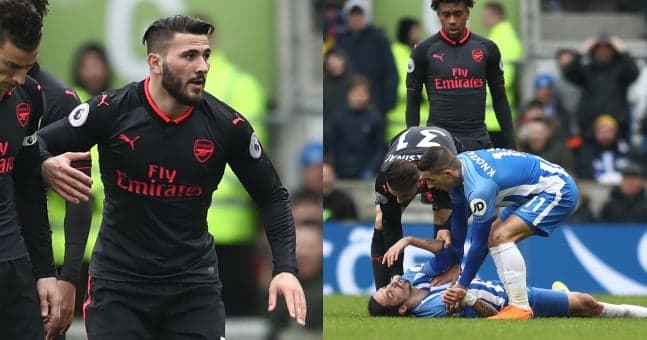 Sead Kolasinac escaped punishment for emptying Brighton’s Ezequiel Schelotto Sead Kolasinac escaped punishment for emptying Brighton’s Ezequiel Schelotto