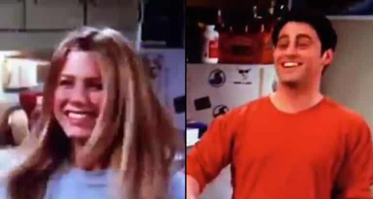 Friends archive footage shows Matt LeBlanc mouthing lines to Jennifer Aniston Friends archive footage shows Matt LeBlanc mouthing lines to Jennifer Aniston