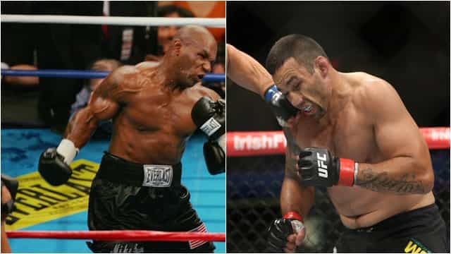 Mike Tyson punched former UFC heavyweight champ and almost broke his nose Mike Tyson punched former UFC heavyweight champ and almost broke his nose