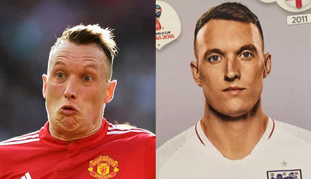 Football fans are confused by Phil Jones’ appearance in Panini’s World Cup sticker album Football fans are confused by Phil Jones’ appearance in Panini’s World Cup sticker album