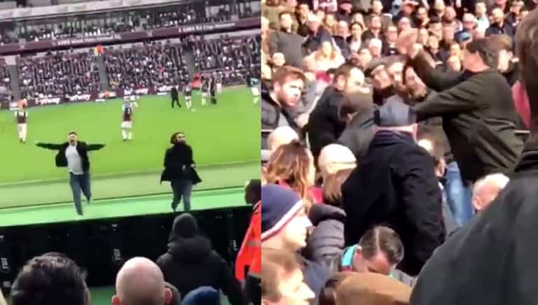 WATCH: West Ham fans turn on pitch invaders as they return to stands WATCH: West Ham fans turn on pitch invaders as they return to stands