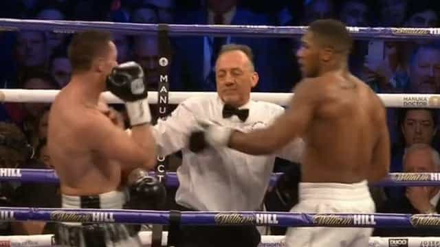 The referee annoyed everyone during Anthony Joshua’s victory over Joseph Parker The referee annoyed everyone during Anthony Joshua’s victory over Joseph Parker