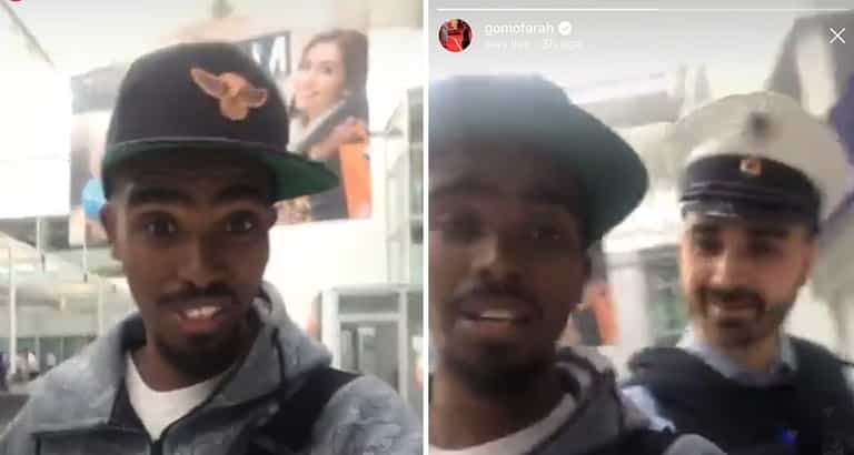 Mo Farah Instagram Lives himself being ‘racially harassed’ in airport Mo Farah Instagram Lives himself being ‘racially harassed’ in airport