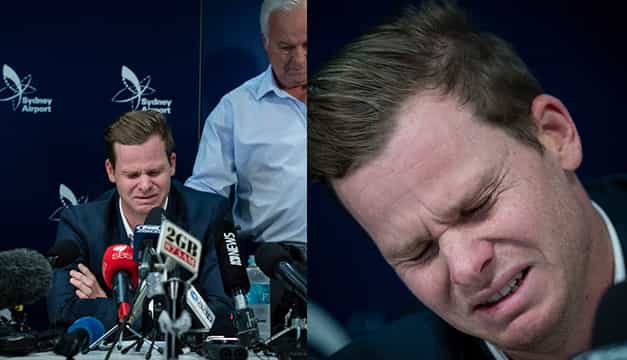WATCH: Steve Smith breaks down in tears as he apologises for ball-tampering scandal WATCH: Steve Smith breaks down in tears as he apologises for ball-tampering scandal