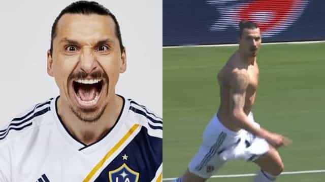 Zlatan Ibrahimovic scores 40-yard volley on LA Galaxy debut Zlatan Ibrahimovic scores 40-yard volley on LA Galaxy debut