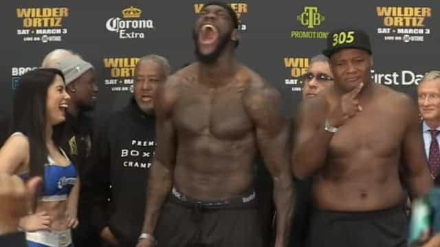 Deontay Wilder scared the life out of ring girl with deafening battle cry Deontay Wilder scared the life out of ring girl with deafening battle cry