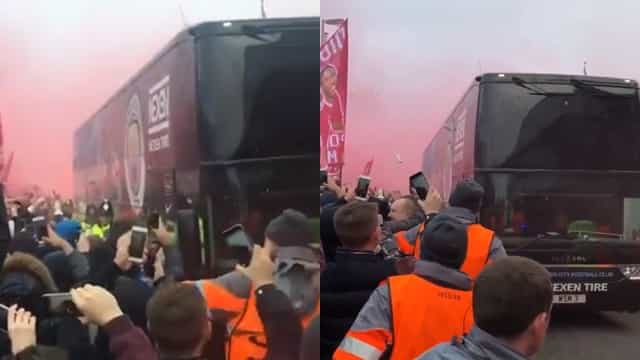 Liverpool apologise after Man City bus damaged outside Anfield Liverpool apologise after Man City bus damaged outside Anfield