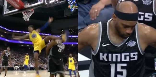 Everyone visibly shaken from NBA star requiring stretcher following terrifying fall Everyone visibly shaken from NBA star requiring stretcher following terrifying fall
