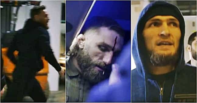 UFC release four minutes of loading bay footage as Conor McGregor smashes bus up UFC release four minutes of loading bay footage as Conor McGregor smashes bus up