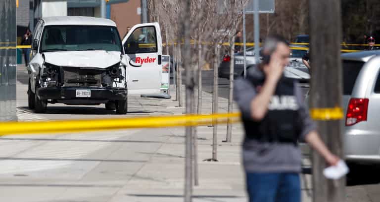 Nine killed after van ploughs into pedestrians in Toronto Nine killed after van ploughs into pedestrians in Toronto