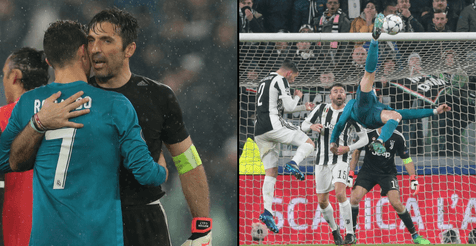 Buffon compares Cristiano Ronaldo to Maradona and Pele after worldie last night Buffon compares Cristiano Ronaldo to Maradona and Pele after worldie last night