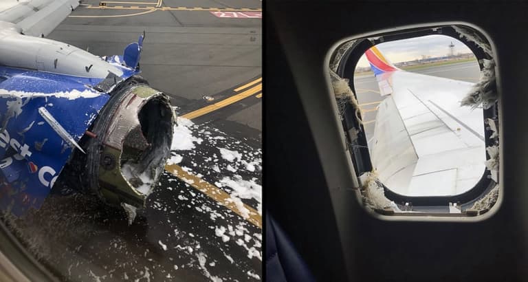 Passenger reportedly sucked through plane window following mid-flight engine damage Passenger reportedly sucked through plane window following mid-flight engine damage