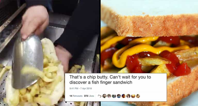 Americans have just discovered the chip butty, and are getting absolutely rinsed for it Americans have just discovered the chip butty, and are getting absolutely rinsed for it
