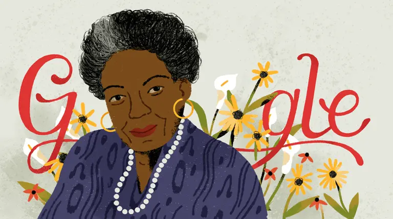 Google honour Dr. Maya Angelou with stunning 90th birthday doodle Google honour Dr. Maya Angelou with stunning 90th birthday doodle