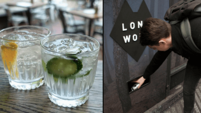 Next week you will be able to get a free Gin and Tonic from a vending machine Next week you will be able to get a free Gin and Tonic from a vending machine