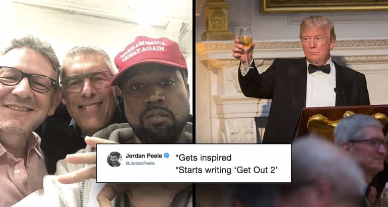 Kanye West’s tweets endorsing Trump have inspired Jordan Peele to start writing Get Out 2 Kanye West’s tweets endorsing Trump have inspired Jordan Peele to start writing Get Out 2