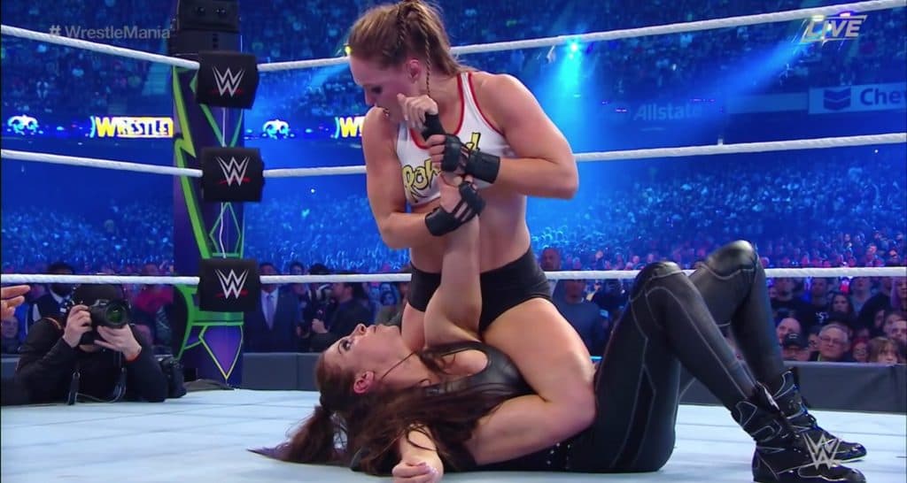 Ronda Rousey tapped out Stephanie McMahon in her first WWE match