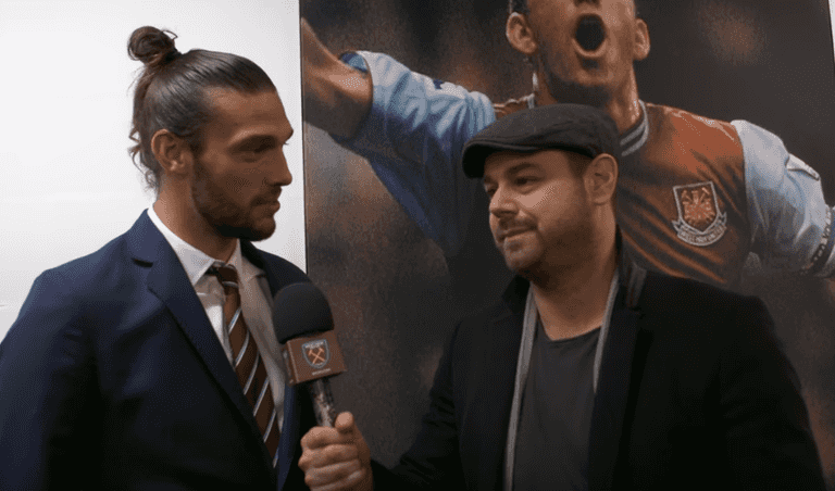 Danny Dyer trolls Andy Carroll in post-match interview Danny Dyer trolls Andy Carroll in post-match interview