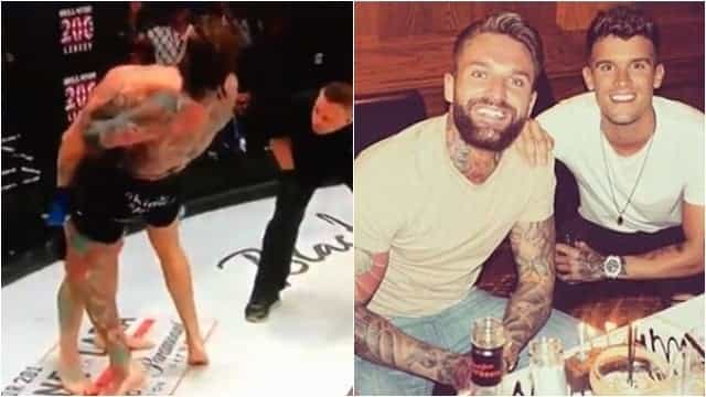 Geordie Shore’s Aaron Chalmers makes Bellator debut and chokes opponent out cold Geordie Shore’s Aaron Chalmers makes Bellator debut and chokes opponent out cold
