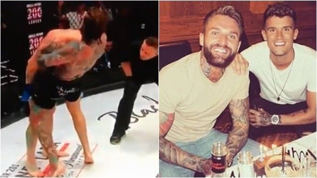Geordie Shore’s Aaron Chalmers makes Bellator debut and chokes opponent out cold Geordie Shore’s Aaron Chalmers makes Bellator debut and chokes opponent out cold