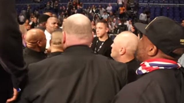 Dereck Chisora and Dillian Whyte clash at ringside after Bellew vs. Haye II Dereck Chisora and Dillian Whyte clash at ringside after Bellew vs. Haye II