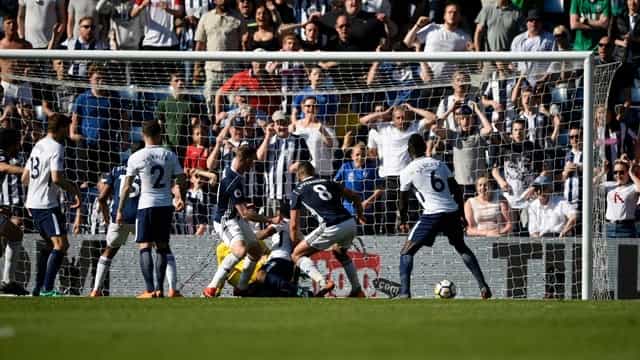 Supporters complain about kit issue as West Brom stun Spurs Supporters complain about kit issue as West Brom stun Spurs