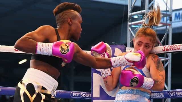Nicola Adams controversially stops opponent in third minute of two-minute round Nicola Adams controversially stops opponent in third minute of two-minute round