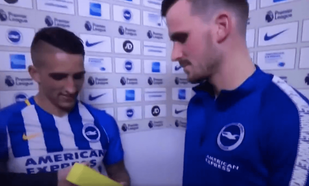 WATCH: Geoff Shreeves gives MOTM award to the wrong man after Brighton’s win over Man United