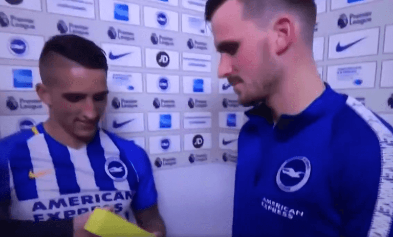 WATCH: Geoff Shreeves gives MOTM award to the wrong man after Brighton’s win over Man United WATCH: Geoff Shreeves gives MOTM award to the wrong man after Brighton’s win over Man United