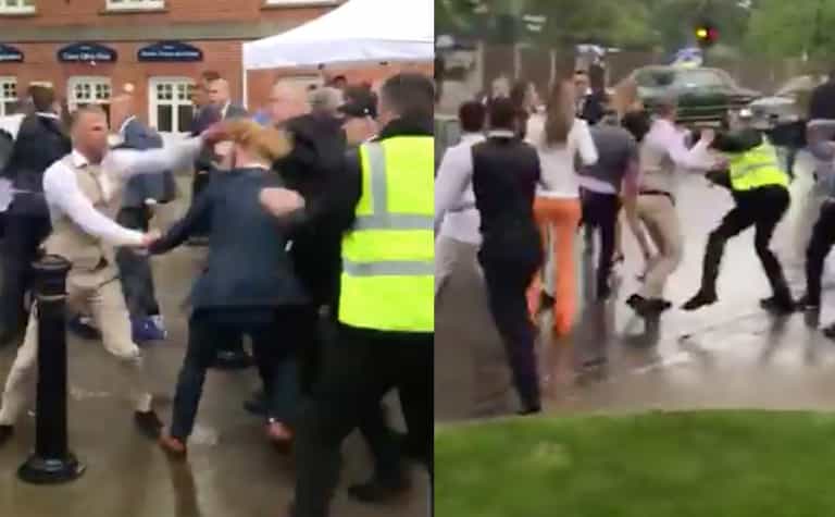 Shocking footage shows brawl breaking out at Ascot Shocking footage shows brawl breaking out at Ascot
