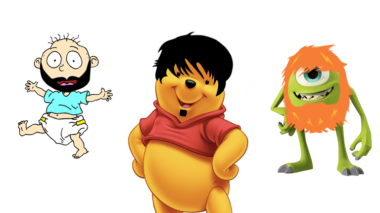 Beloved cartoon characters with added facial hair will chill you to your core Beloved cartoon characters with added facial hair will chill you to your core