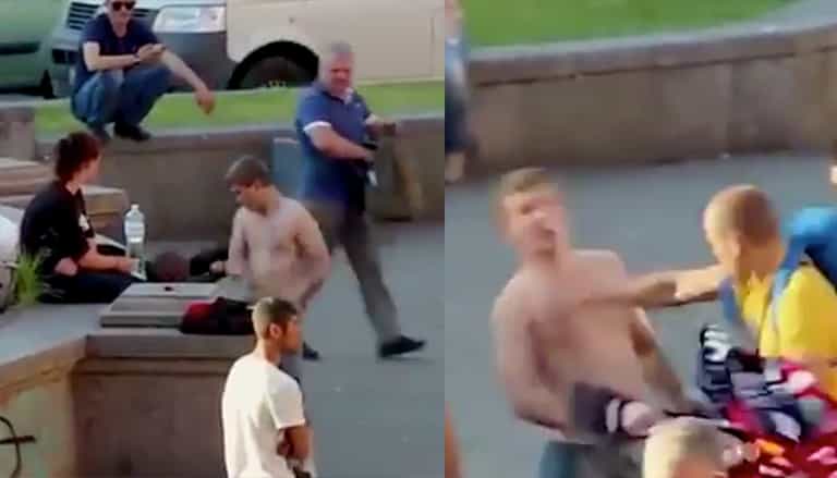 Man knocked out after ‘trying to fight Liverpool fans’ in Kiev Man knocked out after ‘trying to fight Liverpool fans’ in Kiev