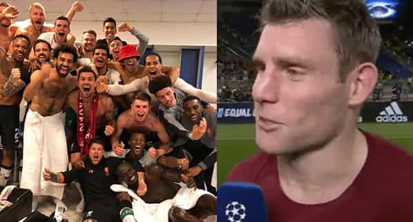 James Milner clarifies why he missed Liverpool’s dressing room celebration pictures James Milner clarifies why he missed Liverpool’s dressing room celebration pictures