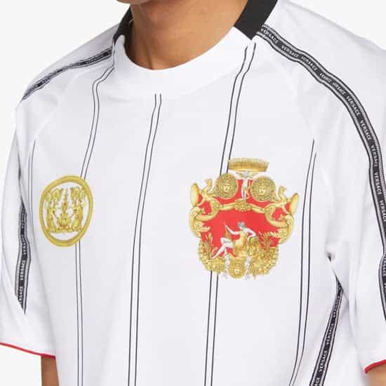 Versace release £500 football shirt exclusively for dickheads Versace release £500 football shirt exclusively for dickheads