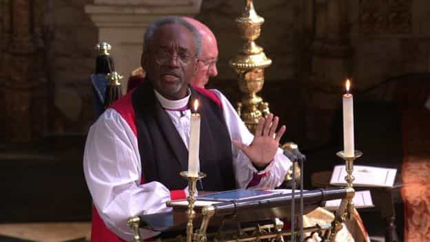 The royal family’s faces during Bishop Michael’s sermon were hilarious The royal family’s faces during Bishop Michael’s sermon were hilarious