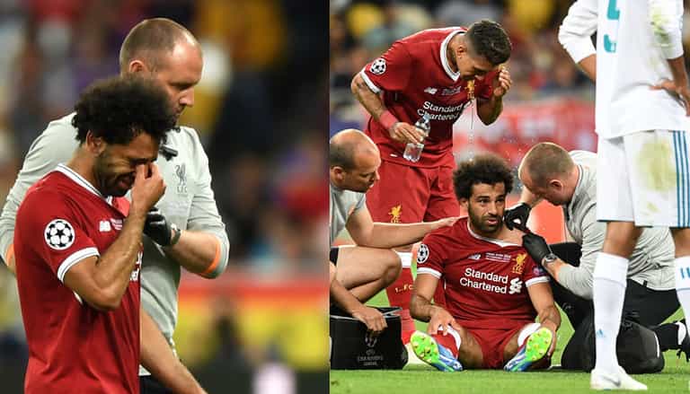 WATCH: Mo Salah leaves field in tears after injury in Champions League final WATCH: Mo Salah leaves field in tears after injury in Champions League final